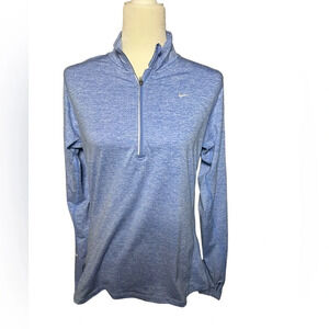 Nike Pullover Quarter-Zip Blue Dri-Fit Medium